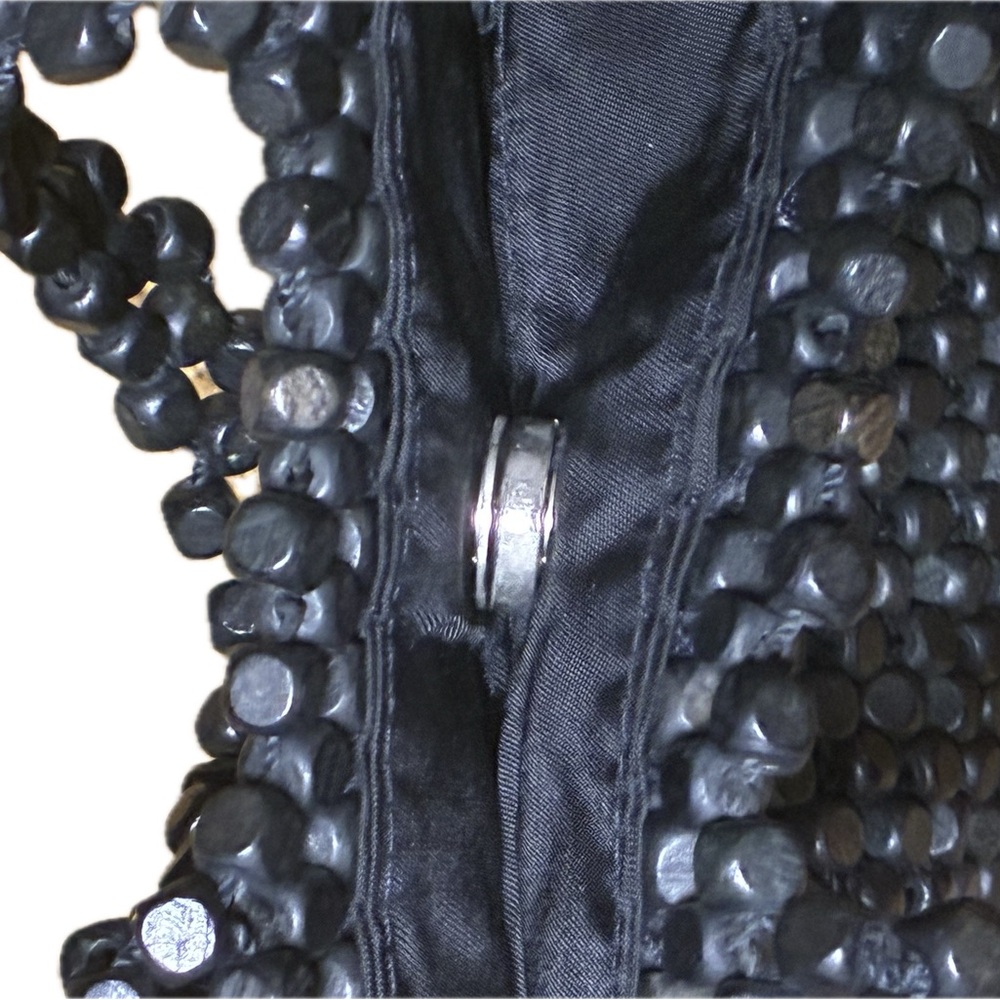 THE SAK Black Beaded Shoulder Bag | Handmade | Statement Purse - Picture 3 of 5